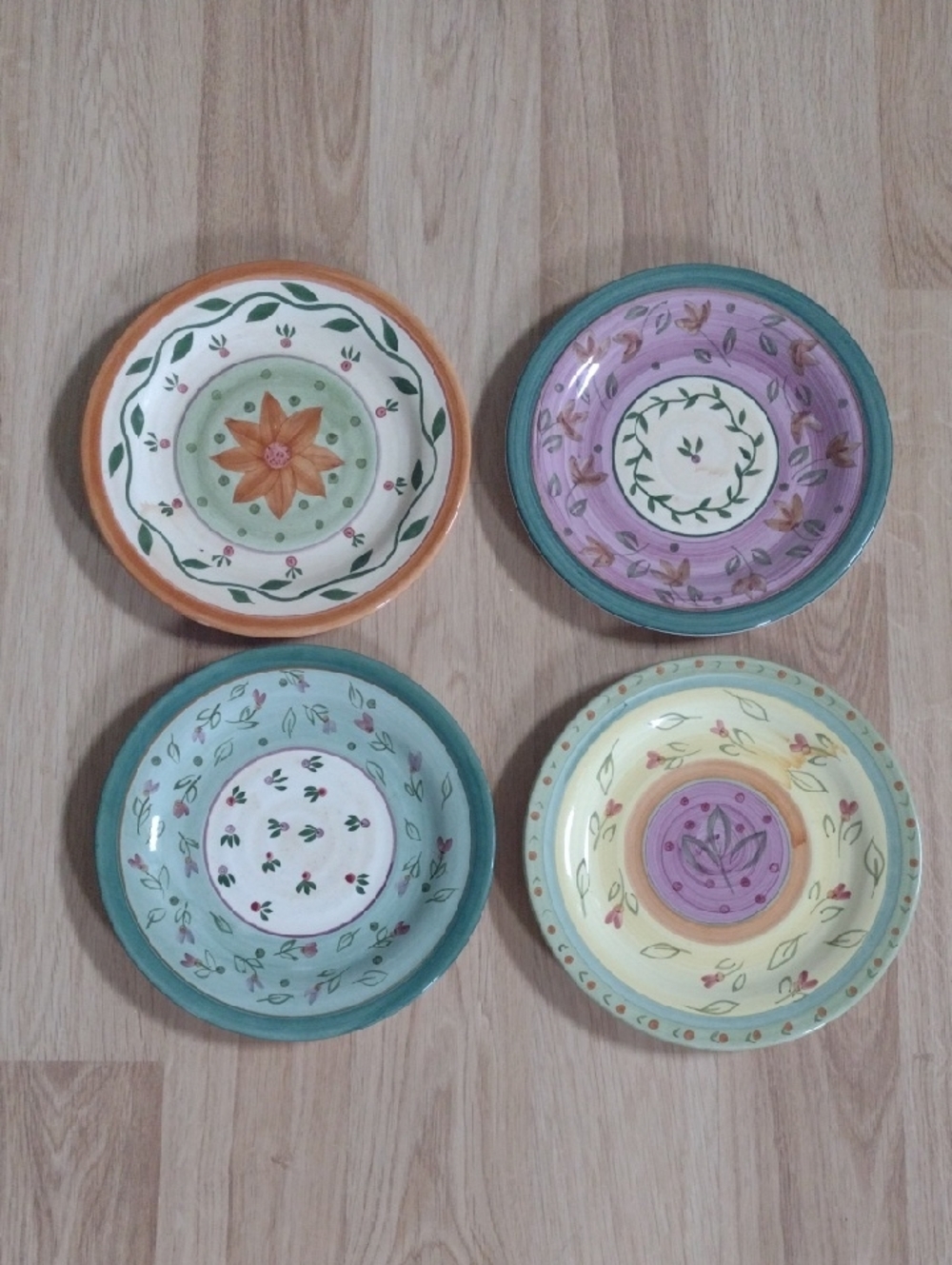 Culinary Arts Studio Four Salad Plate Hand Painted Collection